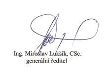 Ing. Miroslav Lukšík, CSs., generální ředitel